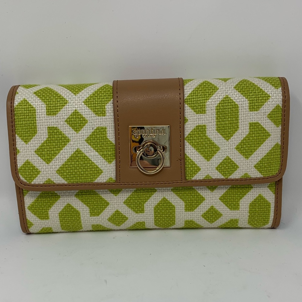 Spartina Green and White Wallet